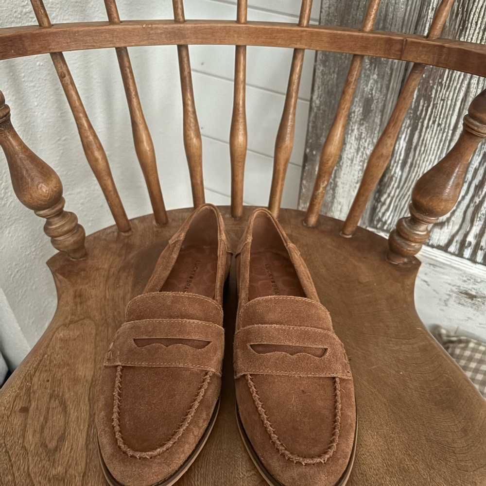 Lucky Brand Tan Suede Loafers for Women